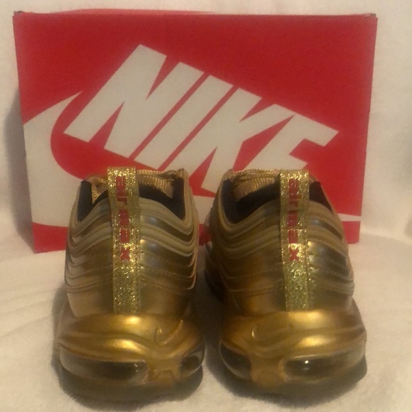 Air Max 97 QS Gold Color Size 10.5 One Of The Best Shoe Nike Ever Made. main image 5